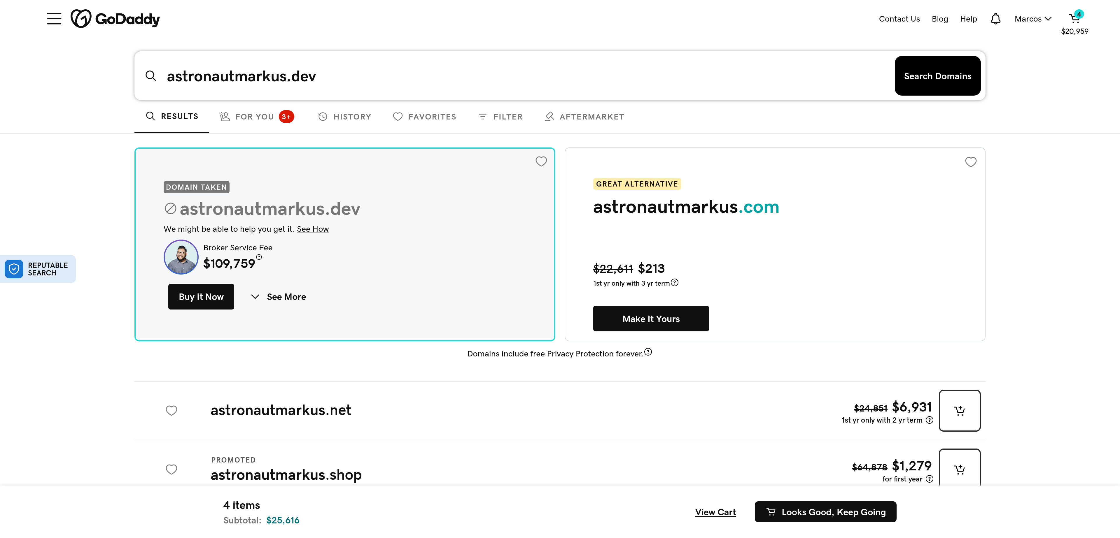 Buy Domain Not Available