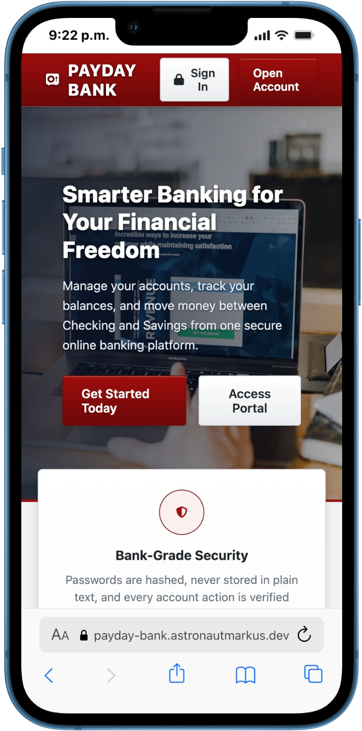PAYDAY BANK — Home screenshot